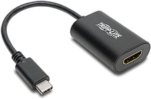 Load image into Gallery viewer, Tripp Lite USB C to HDMI Video Adapter Converter, 4K x 2K, M/F, Thunderbolt 3 Compatible USB Type C, 6" (U444-06N-HD4K6B) , Black