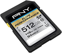 Load image into Gallery viewer, PNY 512GB Elite Performance Class 10 U3 SDXC Flash Memory Card