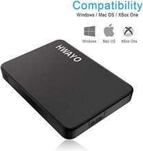Load image into Gallery viewer, HWAYO 750GB Portable External Hard Drive Ultra Slim 2.5'' USB 3.0 HDD Storage for PC, Desktop, Laptop, MacBook, Chromebook, Xbox One