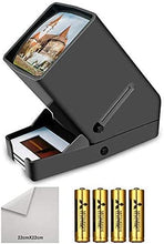 Load image into Gallery viewer, Rybozen 35mm Slide Viewer, 3X Magnification and Desk Top LED Lighted Illuminated Viewing and Battery Operation-for 35mm Slides & Positive Film Negatives(4AA Batteries Included)