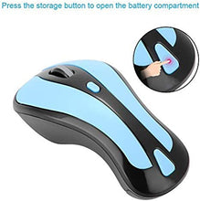 Load image into Gallery viewer, 2-in -1 Gyration Air Mouse, Mini 2.4G Gyro Wireless Mouse Maximum 1600 DPI Optical Mice with USB Nano Receiver for PC Laptop Smart TV/ Box(Blue+Black)