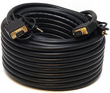Load image into Gallery viewer, Monoprice 75-Feet VGA/SVGA Male-Male Monitor Cable with Stereo Audio and Triple Shielding