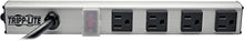 Load image into Gallery viewer, Tripp Lite 4 Outlet Power Strip, 10 ft. Cord with NEMA 5-15P Plug, 12 inch., Metal (PS120410),Gray/black