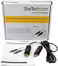 Load image into Gallery viewer, StarTech.com 2 Port USB Keyboard Mouse Switch Cable w/ File Transfer for PC and Mac« - USB File Transfer Cable - Dual Port USB KM Switch (SVKMS2)