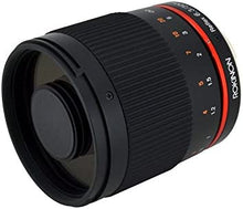 Load image into Gallery viewer, Rokinon 300M-FX-BK 300mm F6.3 Mirror Lens for Fuji X Mirrorless Interchangeable Lens Cameras , Black