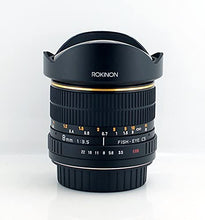 Load image into Gallery viewer, Rokinon FE8M-N 8mm F3.5 Fisheye Fixed Lens for Nikon (Black)