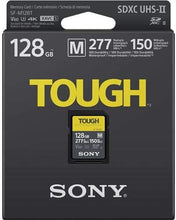 Load image into Gallery viewer, Sony TOUGH-M series SDXC UHS-II Card 128GB, V60, CL10, U3, Max R277MB/S, W150MB/S (SF-M128T/T1)