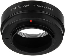 Load image into Gallery viewer, Fotodiox Pro Lens Mount Adapter, for Miranda Lens to Olympus Panasonic Micro Four Third (MFT) Mirrorless Cameras