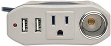 Load image into Gallery viewer, Tripp Lite 100W Car Power Inverter with 1 Outlet & 2 USB Charging Ports, Auto Inverter, Ultra Compact (PV100USB),Gray