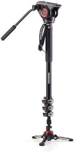 Load image into Gallery viewer, Manfrotto Video Monopod XPRO+, Camera and Video Support Rod with Video Head, 4-Section in Aluminium with Fluid Base, Photography Accessories for Content Creation, Video, Vlogging
