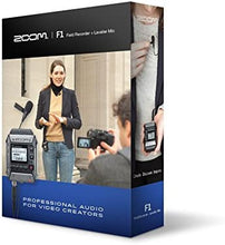 Load image into Gallery viewer, Zoom F1-LP Lavalier Body-Pack Recorder, Audio for Video Recorder, Records to SD Card, Battery Powered, Includes Lavalier Microphone