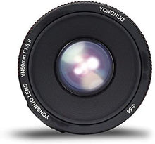 Load image into Gallery viewer, Yongnuo YN50MM F1.8 II AF/MF 0.35M Focus Distance Standard Prime Lens Black for Canon 5D IV 1DX I 200D II 850D 7D 6DII