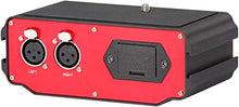 Load image into Gallery viewer, Saramonic SR-AX107 2 Channel Transformer XLR Audio Adapter with Phantom Power & Monitor (Red/Black), AX-107