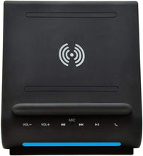 Load image into Gallery viewer, Fast Charging Wireless Charger, Bluetooth Premium Speakers, Docking Station with Built in Mic Handsfree Call, 4 in 1 Station for iPhone 13/12/11/X/8 and Samsung Phone