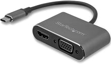 Load image into Gallery viewer, StarTech.com USB-C to VGA and HDMI Adapter - 2-in-1 - 4K 30Hz - Space Grey - Windows & Mac Compatible (CDP2HDVGA)