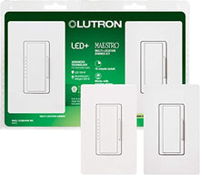 Load image into Gallery viewer, Lutron Maestro LED+ Digital Dimmer Kit for Dimmable LED, Halogen and Incandesent Bulbs | 150-Watt, Multi-Location | MACL-153M-RHW-WH | White