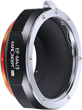 Load image into Gallery viewer, K&F Concept EOS to M4/3 MFT Olympus Adapter for Canon EF EF-S Mount Lens to M4/3 M43 MFT Mount Camera with Matting Varnish Design for Olympus Pen E-P1 P2 P3 P5 E-PL1 Panasonic Lumix GH1 2 3 4 5