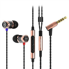 Load image into Gallery viewer, SoundMAGIC E10C in-Ear Headphones, Hi-Fi Stereo Wired Earbuds with Mic, Mighty Bass, Noise Cancelling, Tangle Free with Pouch, 3.5mm Gold Plated Jack, Gold
