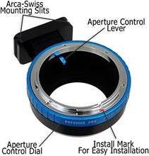 Load image into Gallery viewer, Fotodiox Pro Lens Mount Adapter, Canon FD (FD & FL) Lens to Fujifilm X (X-Mount) Camera Body, for Fuijifilm X-Pro1, X-E1 with Arca-Swiss Tripod Mounting Slits