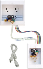 Load image into Gallery viewer, PowerBridge Solutions TWO-CK-26 Dual in-Wall Cable Management for Wall-Mount TVs, 26' PowerConnect Cable, White