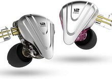 Load image into Gallery viewer, in-Ear Monitors,?KZ ZSX 1DD+5BA Hybrid HiFi Stereo Noise Isolating Sport IEM Earphones/Earbuds/Headphones with Detachable Cable (Without MIC, Cyan)