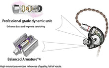 Load image into Gallery viewer, CCA C10 in Ear Monitor Headphone 10 Hybrid Drivers Wired Earbud 4BA 1DD HiFi IEM Earphones Stereo Noise Isolating Earphone with Detachable Cable for Musicians Singers Studio Audiophiles Dj