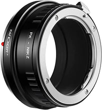 Load image into Gallery viewer, K&F Concept Lens Mount Adapter for Pentax PK Munt Lens to Nikon Z6 Z7 Camera