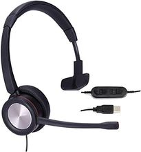 Load image into Gallery viewer, MKJ USB Headset with Microphone Noise Cancelling Laptop Headset for Conference Calls Computer PC Headset for UC Softphones Skype Zoom Microsoft Teams Zoiper Ringcentral Cisco Jabber IP Communicator