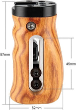 Load image into Gallery viewer, NICEYRIG Universal Side Wooden Handle Handgrip with Cold Shoe for DSLR Camera Cage