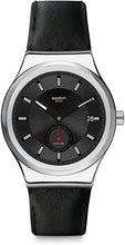 Load image into Gallery viewer, Swatch SISTEM51 Petite SECONDE Stainless Steel Swiss Automatic Leather Strap, Black, 19.6 Casual Watch (Model: SY23S400)