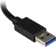 Load image into Gallery viewer, StarTech.com USB 3.0 Hub with Gigabit Ethernet Adapter - 3 Port - NIC - USB Network / LAN Adapter - Windows & Mac Compatible (ST3300GU3B) Black