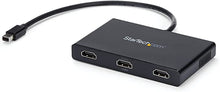 Load image into Gallery viewer, StarTech.com 3 Port Mini DisplayPort MST Hub - 4K 30Hz - Mini DP to HDMI Video Splitter for Multiple Monitors - mDP to HDMI (MSTMDP123HD) Black