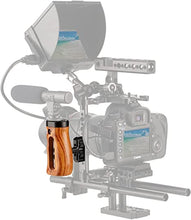 Load image into Gallery viewer, NICEYRIG Universal Side Wooden Handle Handgrip with Cold Shoe for DSLR Camera Cage