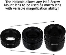 Load image into Gallery viewer, Fotodiox Lens Mount Macro Adapter Compatible with M42 Screw Mount SLR Lens on Fuji X-Mount Cameras