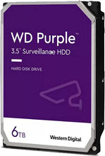 Load image into Gallery viewer, Western Digital 6TB WD Purple Surveillance Internal Hard Drive HDD - 5640 RPM, SATA 6 Gb/s, 128 MB Cache, 3.5" - WD62PURZ