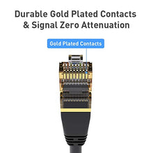 Load image into Gallery viewer, Ethernet Cable 100 ft, Cat 8 Ethernet Cable, Support Cat7/Cat5/Cat5e/Cat6/Cat6e Standards, High Speed 40Gbps 2000Mhz F/FTP LAN Wires with RJ45 Gold Plated Connector for Modem, Router, PC