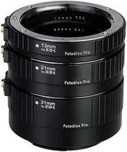 Load image into Gallery viewer, Fotodiox Pro Canon EOS Auto Macro Extension Tube Set Kit for Extreme Close-Up with Autofocus and Auto-Exposure