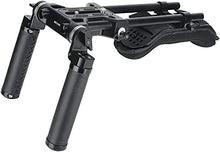 Load image into Gallery viewer, NICEYRIG 15mm Rod Rail Shoulder Rig Support System Applicable for Canon C300 C200 C100, Sony FS7 FS5 FX9, RED DSMC2 Cinema Camcorder and DSLR Camera, Rosette Mount Heavy Rig - 410