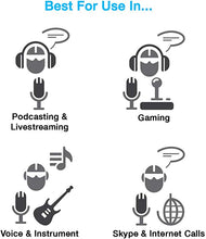 Load image into Gallery viewer, Cyber Acoustics Premium USB Microphone with Dual Recording Patterns - 24-bit Recording Perfect for Podcasting and Vlogging - Compatible with PC and Mac (CVL-2009)