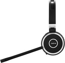 Load image into Gallery viewer, Jabra Evolve 65 UC Stereo Wireless Bluetooth Headset / Music Headphones Includes Link 360 (U.S. Retail Packaging)