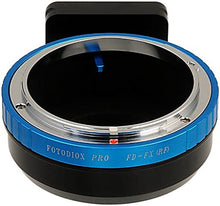 Load image into Gallery viewer, Fotodiox Pro Lens Mount Adapter, Canon FD (FD & FL) Lens to Fujifilm X (X-Mount) Camera Body, for Fuijifilm X-Pro1, X-E1 with Arca-Swiss Tripod Mounting Slits