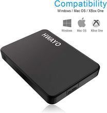 Load image into Gallery viewer, HWAYO 1TB Portable External Hard Drive Ultra Slim 2.5'' USB 3.0 HDD Storage for PC, Desktop, Laptop, MacBook, Chromebook, Xbox One