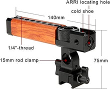 Load image into Gallery viewer, NICEYRIG Camera NATO Top Handle Handgrip with 15mm Rod Clamp Cold Shoe Mounts QR for DSLR Cameras/Camcorder/Action Cameras Cages