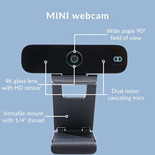 Load image into Gallery viewer, Boom Mini 1080P HD Business Webcam with 2 Microphones, 90-Degree Extended Wide Angle View, 4K Glass Lens, USB Computer PC Mac Pro Web Camera for Video Conferencing, Zoom Meetings, Streaming, Gaming