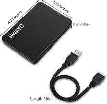 Load image into Gallery viewer, HWAYO 750GB Portable External Hard Drive Ultra Slim 2.5'' USB 3.0 HDD Storage for PC, Desktop, Laptop, MacBook, Chromebook, Xbox One