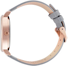Load image into Gallery viewer, WRISTOLOGY Olivia Rose Gold Womens Watch - for Nurses Large Face Analog Easy to Read Numbers with Second Hand Grey Leather Band