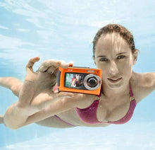 Load image into Gallery viewer, SVP 2.7" Dual Screen Orange Aqua5800 Underwater Camera