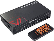 Load image into Gallery viewer, AV Access HDMI Matrix HDMI 2.0 Splitter Switch 4x4 4K@60Hz 4:4:4 HDR Dobly Vision CEC, Audio Extraction SPDIF 5.1CH, Downscaler, Web UI Control, Power-Off Memory,HDCP2.2 IR Remote API RS232