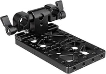 Load image into Gallery viewer, CAMVATE Battery Cheese Plate with 360° Swivel 15mm Rod Clamp for Anton Bauer Gold Mount Power Adapter(NOT Compatible V-Lock)