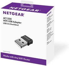 Load image into Gallery viewer, NETGEAR AC1200 Wi-Fi USB 2.0 Mini Adapter for Desktop PC | Dual Band WiFi Stick for Wireless Internet (A6150-100PAS)